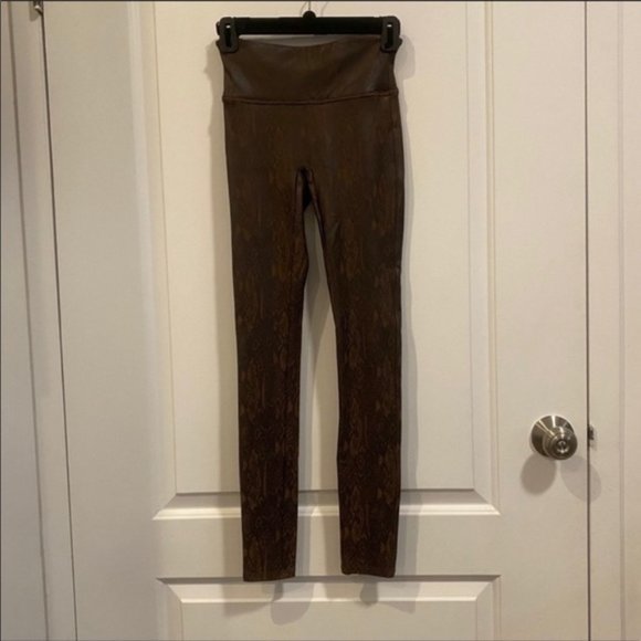 Spanx Faux Leather Snake Print Leggings - Picture 7 of 8